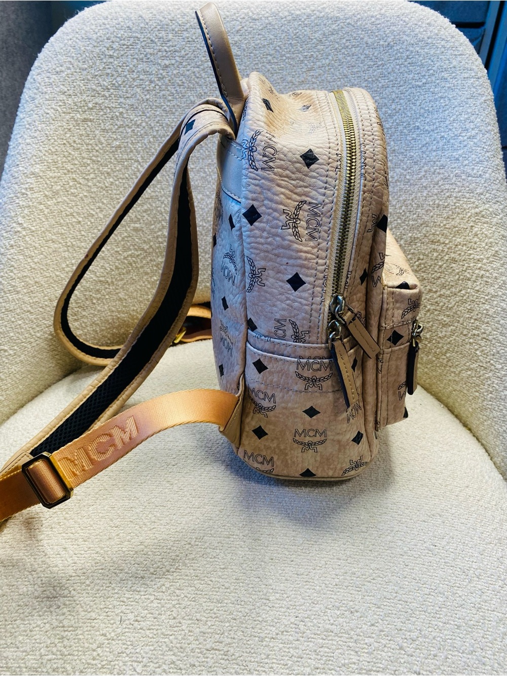 🛍️MCM Authentic Limited Edition Visetos Stark Rabbit Backpack Vintage 2017 - Picture 6 of 12